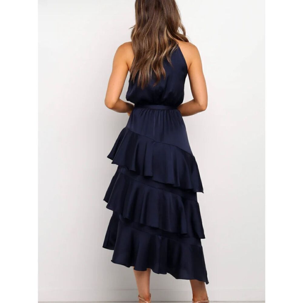 Petal & Pup SEYCHELLE DRESS - NAVY Ruffle Tiered Size 16 Nwot - Picture 2 of 9